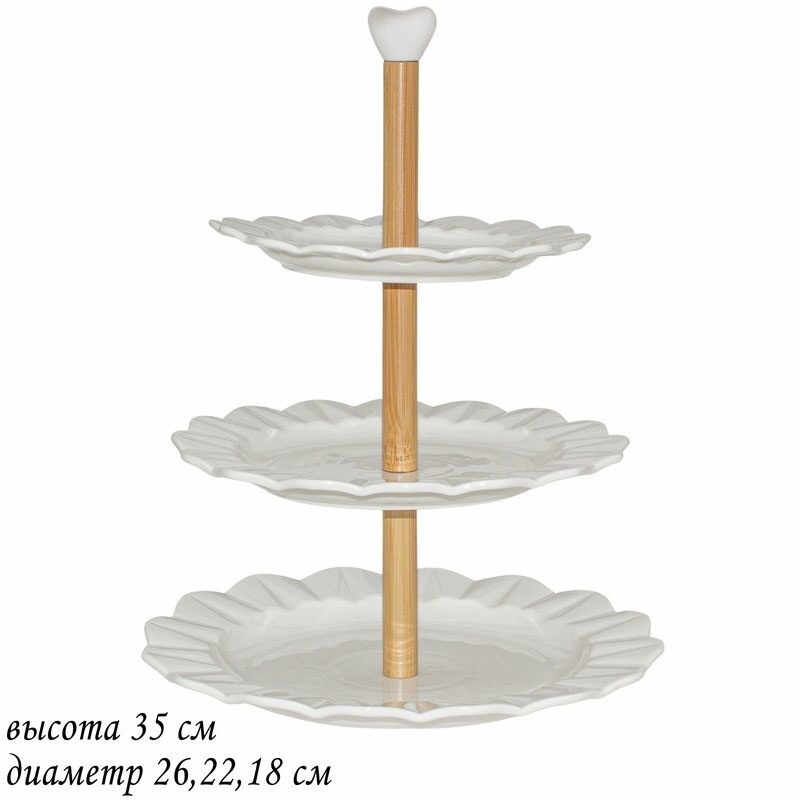 

Трехъярусная этажерка 34 см BAMBOO Lenardi (183444), 140-014