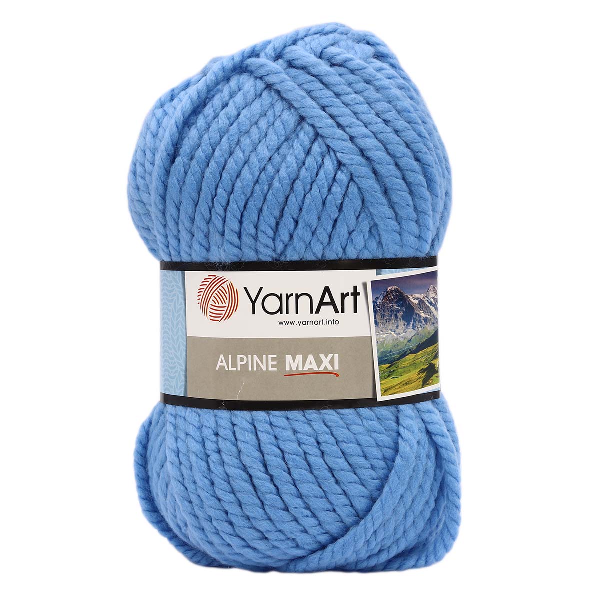 

Пряжа YarnArt Alpine Maxi 250г, 105м (шерсть, акрил) (668 небесно-голубой), 2 мотка, Alpine Maxi