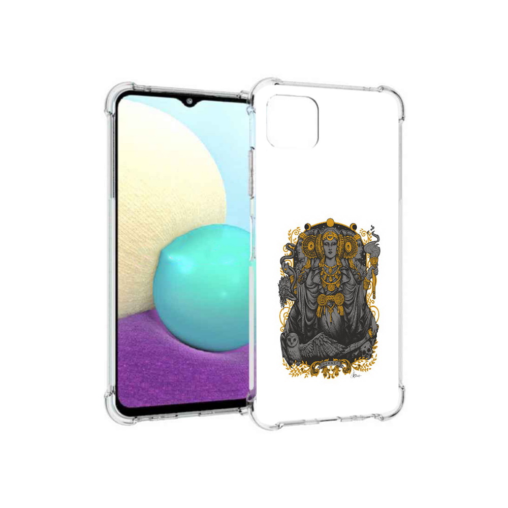 

Чехол MyPads Tocco для Samsung Galaxy A22s 5G божество с золотыми элементами, Прозрачный, Tocco