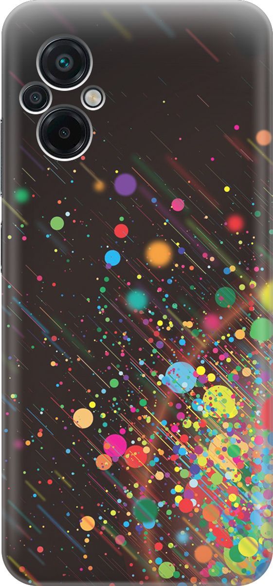 

Силиконовый чехол на Xiaomi Poco M5 "Яркое настроение", Зеленый;красный, 15131