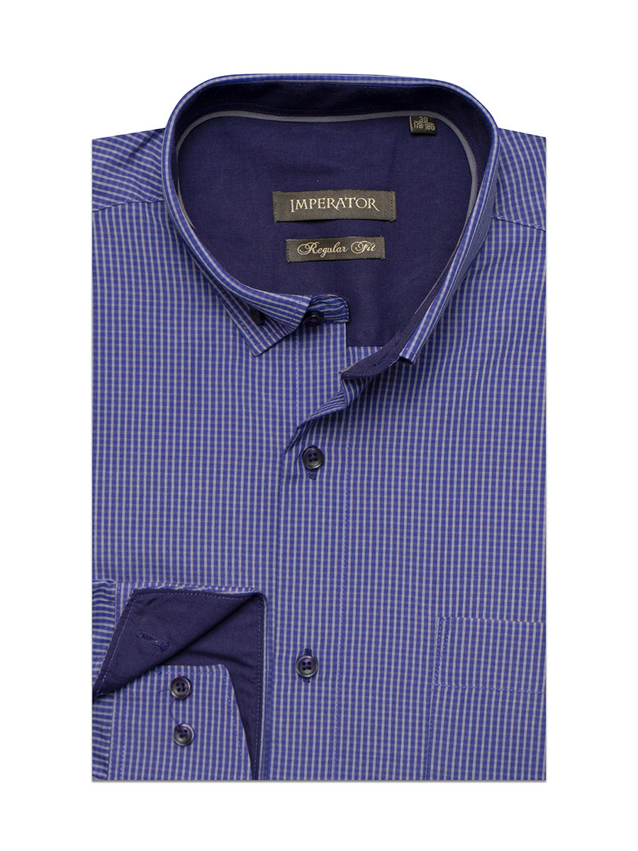 Рубашка мужская Imperator Cortes 1 sl. синяя 38/170-178