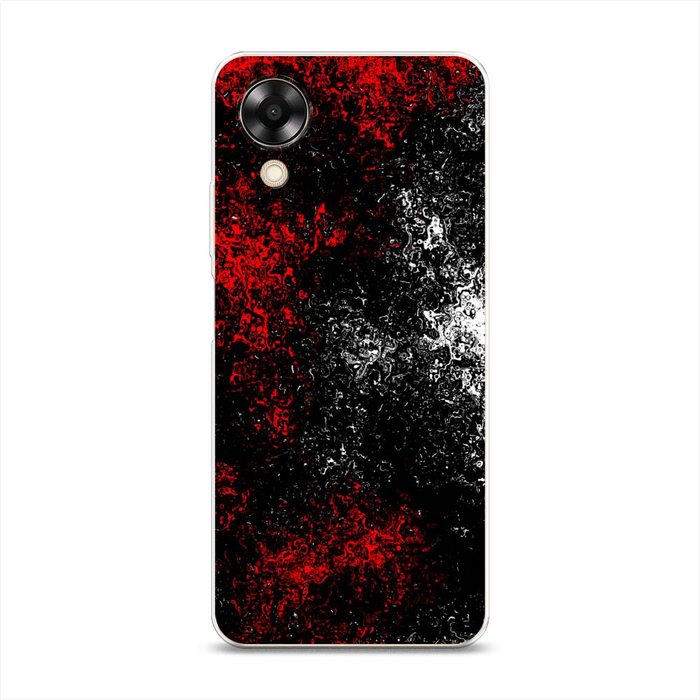 

Чехол на Oppo A17K "Монотипия", Красный;черный;белый, 2512850-3
