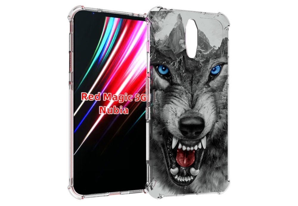 

Чехол MyPads Волк-частица мужской для ZTE Nubia Red Magic 1 5G, Прозрачный, Tocco