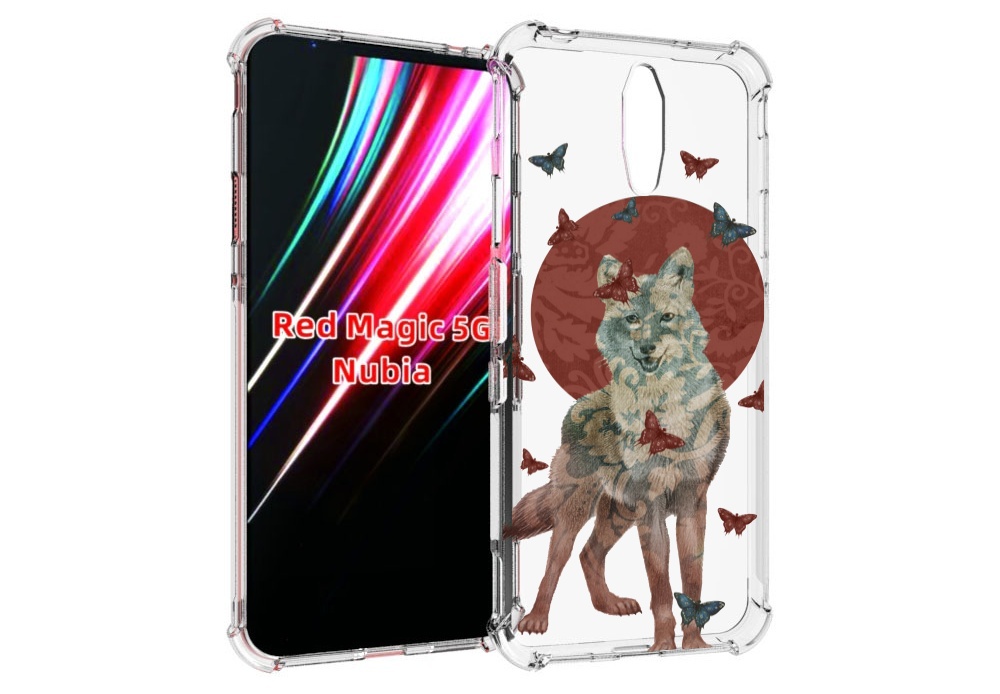 

Чехол MyPads Волчица с бабочками для ZTE Nubia Red Magic 1 5G, Прозрачный, Tocco