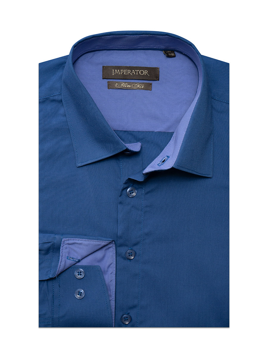 Рубашка мужская Imperator Indigo-33 sl. синяя 38/170-178