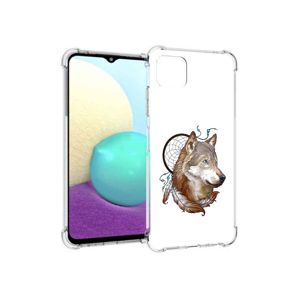 

Чехол MyPads Tocco для Samsung Galaxy A22s 5G волк и ловец снов (PT226906.544.269), Прозрачный, Tocco
