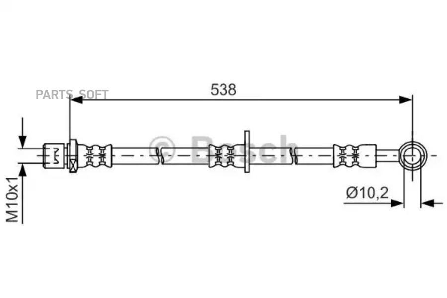 

ШЛАНГ ТОРМОЗНОЙ ПЕРЕДНИЙ Bosch 1987481606
