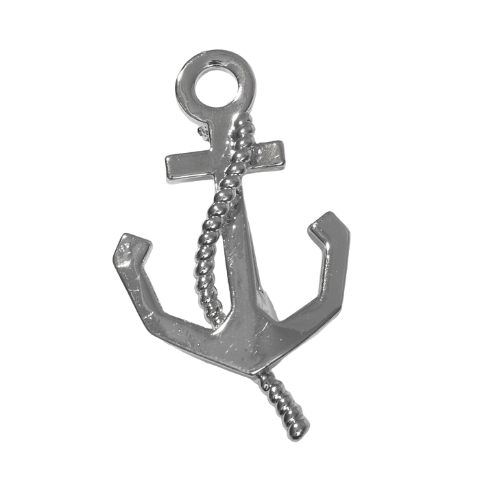 

Брошь "Якорь" с цепью, цвет серебро