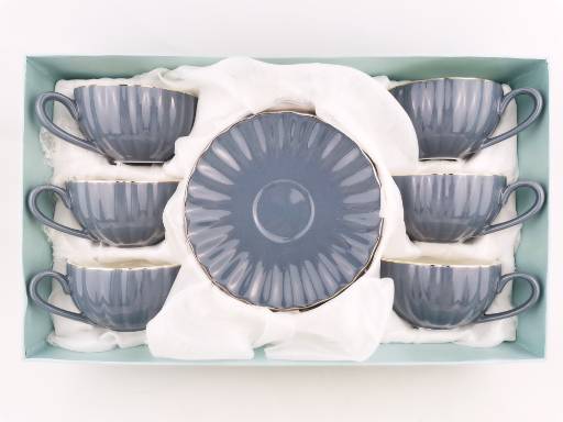 фото Чайный сервиз в прямоугольной коробке, 12 предметов, чашка 200 мл арт. md-006 nobrand