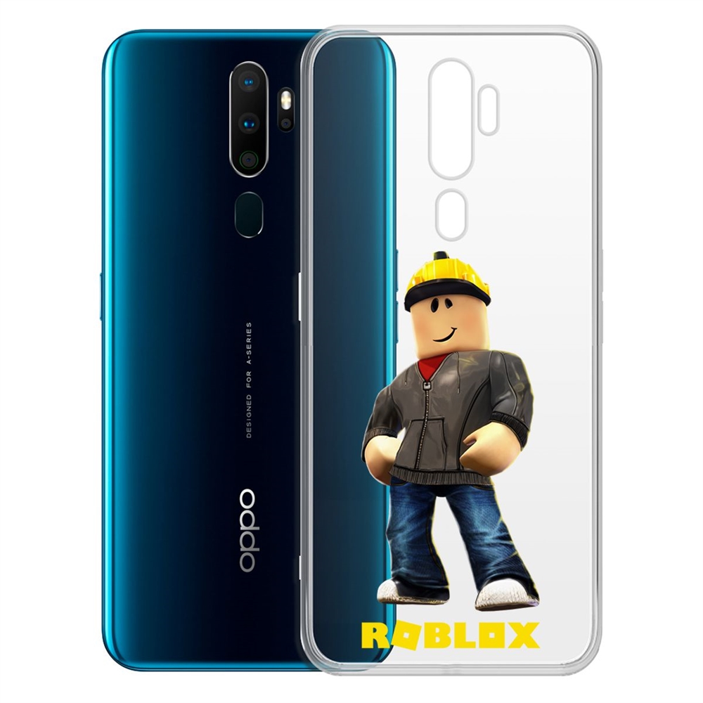 

Чехол-накладка Roblox-Строитель для OPPO A5 (2020)/A9 (2020), Прозрачный