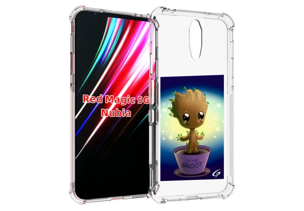 

Чехол MyPads Грут для ZTE Nubia Red Magic 1 5G, Прозрачный, Tocco
