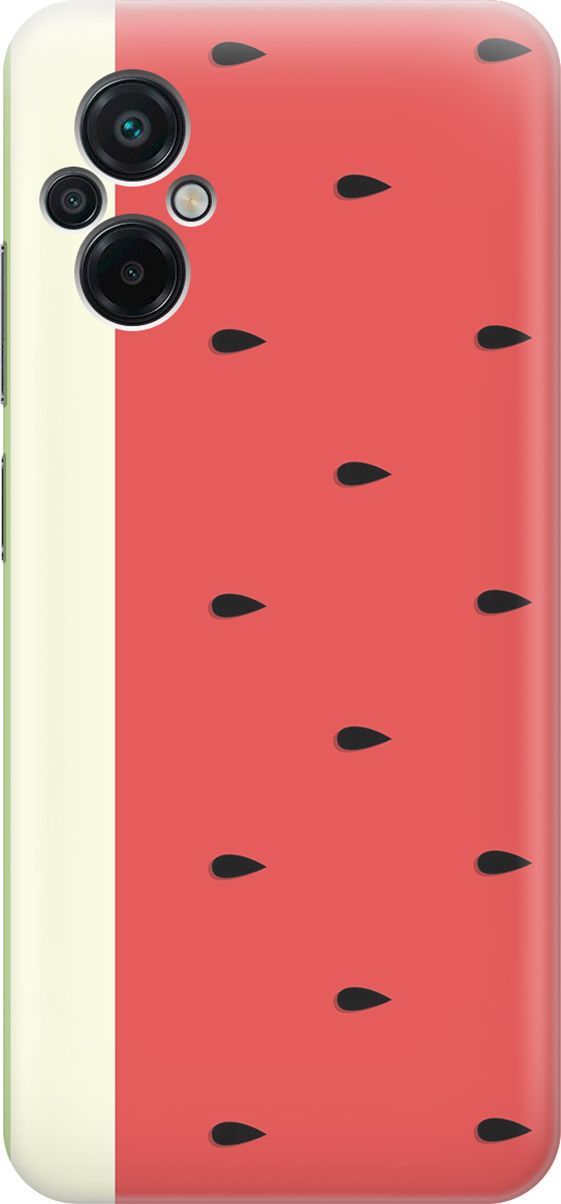 

Силиконовый чехол на Xiaomi Poco M5 "Арбуз", Белый;зеленый, 15133