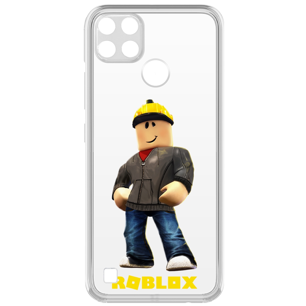

Чехол-накладка Roblox-Строитель для Realme C25Y, Прозрачный