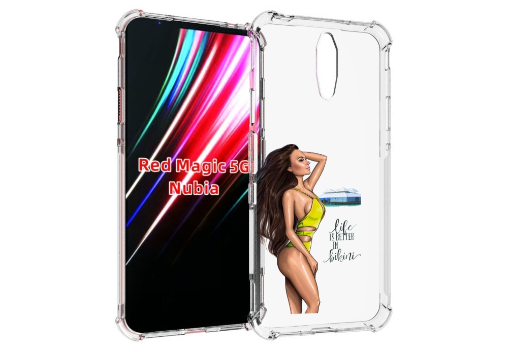 

Чехол MyPads Девушка-в-купальнике для ZTE Nubia Red Magic 1 5G, Прозрачный, Tocco