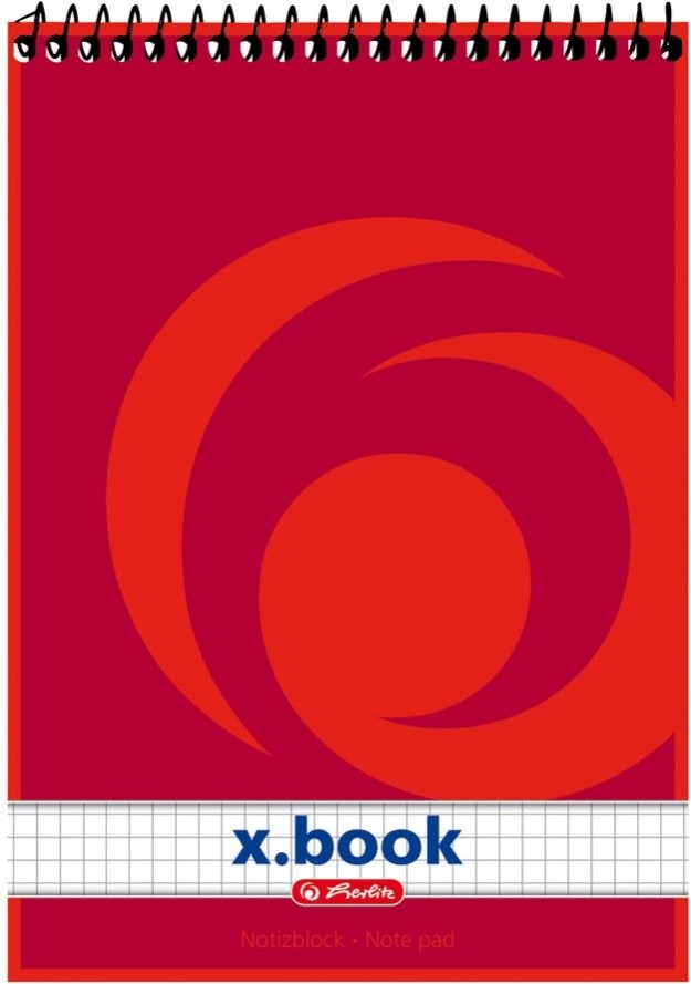 

Блокнот x.book, А5, 50л, кл, спираль сверху, 60g/m², x.book