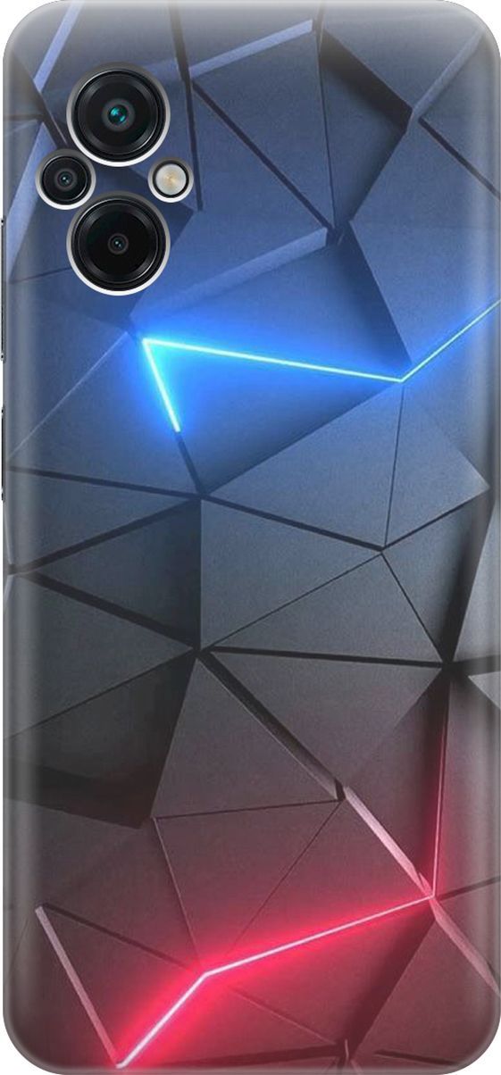 

Силиконовый чехол на Xiaomi Poco M5 "Графитовые грани", Серый;синий, 15131