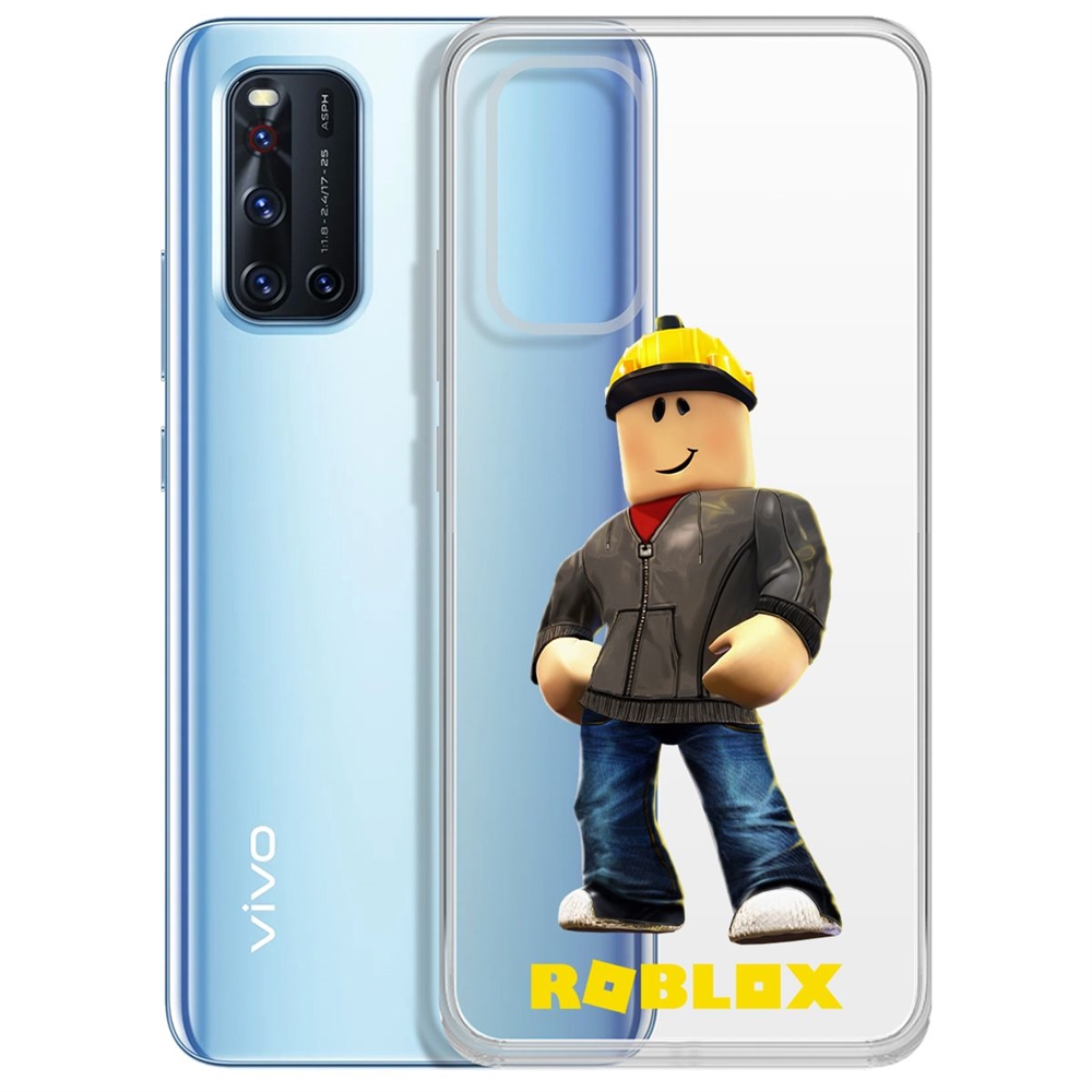 

Чехол-накладка Roblox-Строитель для Vivo V19, Прозрачный