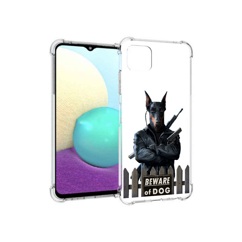 

Чехол MyPads Tocco для Samsung Galaxy A22s 5G доберман (PT226906.544.332), Прозрачный, Tocco