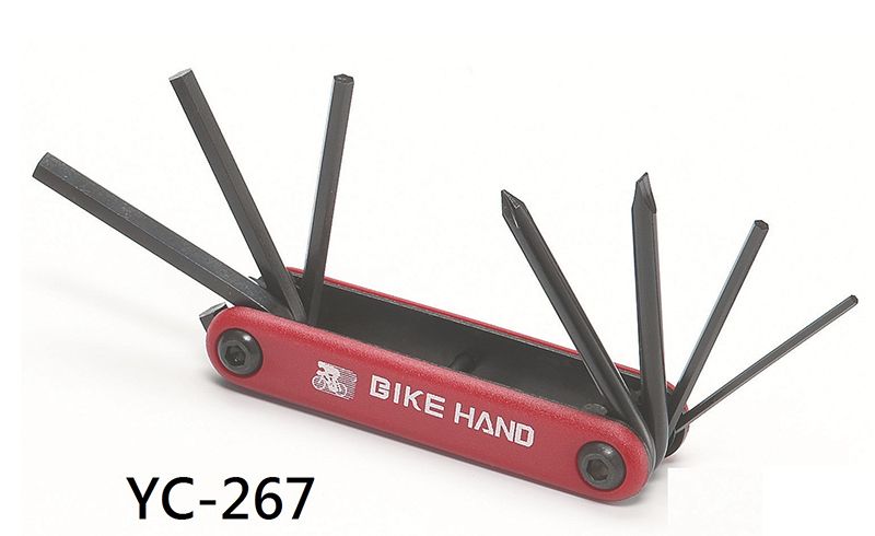 Велосипедный мультитул Bike Hand YC-267 7 в 1 красный