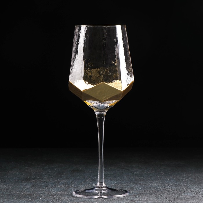 Magistro Бокал для вина Magistro «Дарио», 500 мл, 7,3x25 см, цвет золотой
