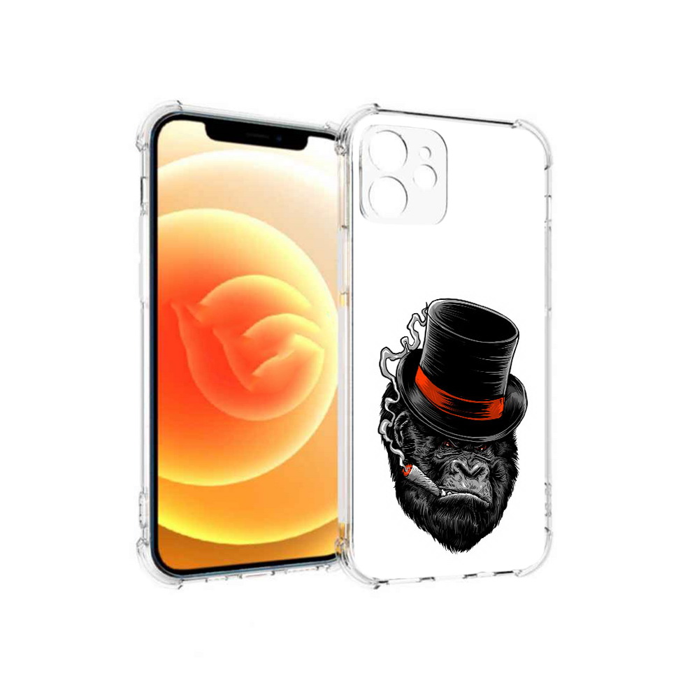 

Чехол MyPads Tocco для Apple iPhone 12 дизайнерская горилла (PT157543.607.431), Прозрачный, Tocco