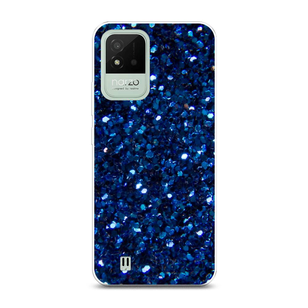 

Силиконовый чехол "Синие блестки рисунок" на Realme Narzo 50i
