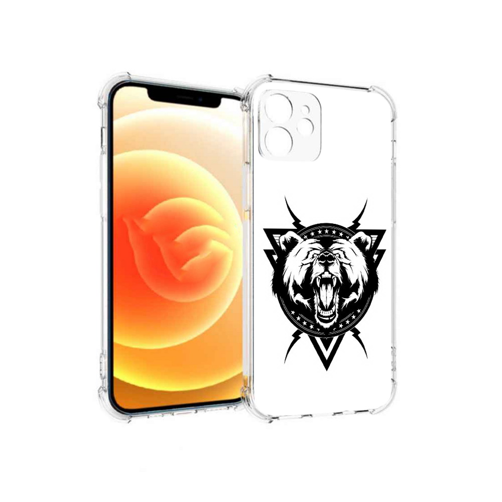 

Чехол MyPads Tocco для Apple iPhone 12 медведь в треугольнике (PT157543.607.464), Прозрачный, Tocco