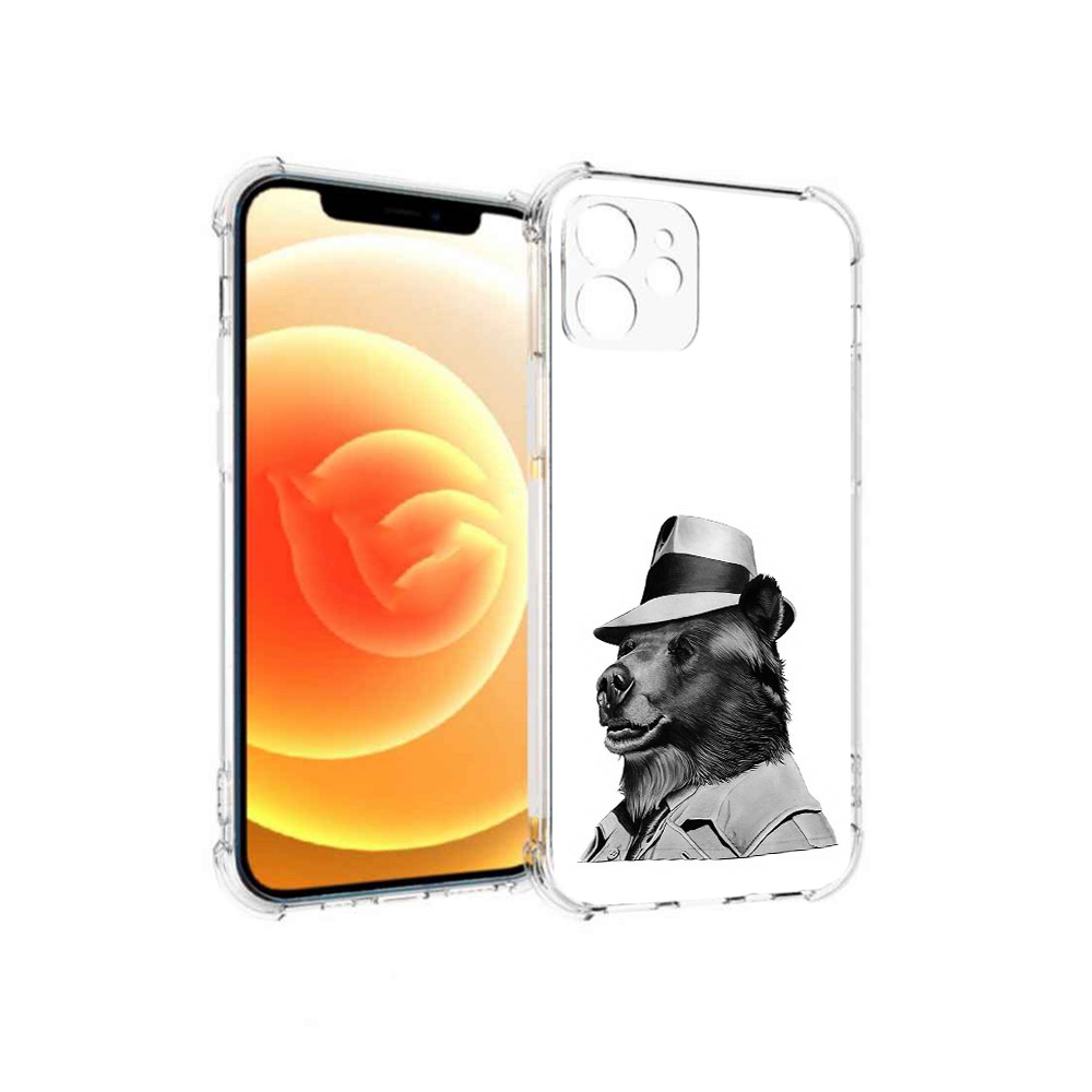 

Чехол MyPads Tocco для Apple iPhone 12 медведь в шляпе (PT157543.607.465), Прозрачный, Tocco