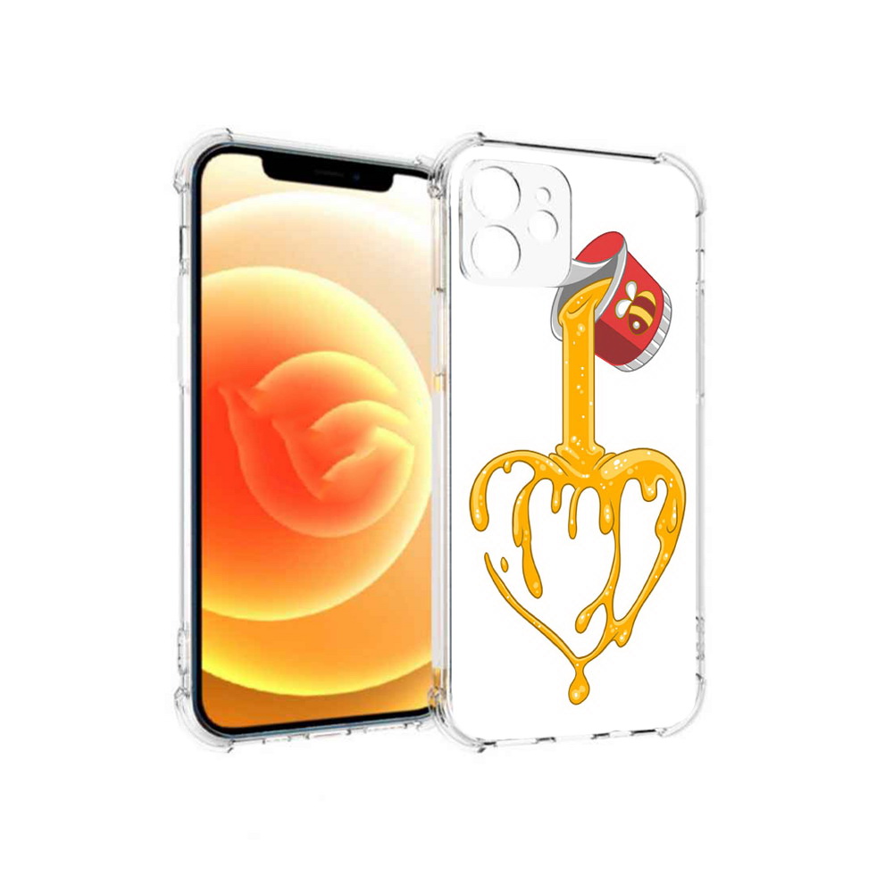 

Чехол MyPads Tocco для Apple iPhone 12 медовое сердце (PT157543.607.471), Прозрачный, Tocco