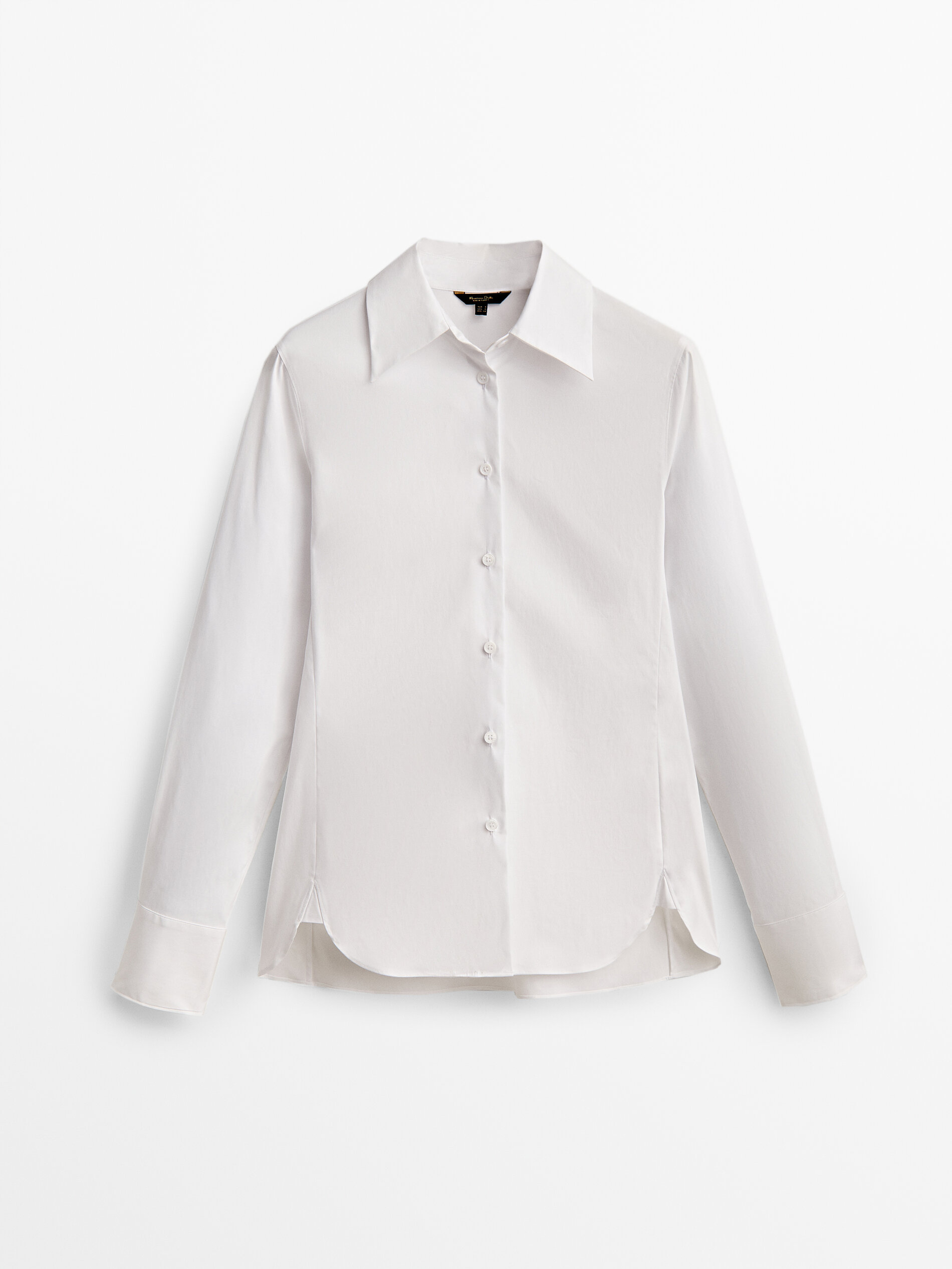 

Рубашка женская Massimo Dutti 05142564250 белая 40, 05142564250