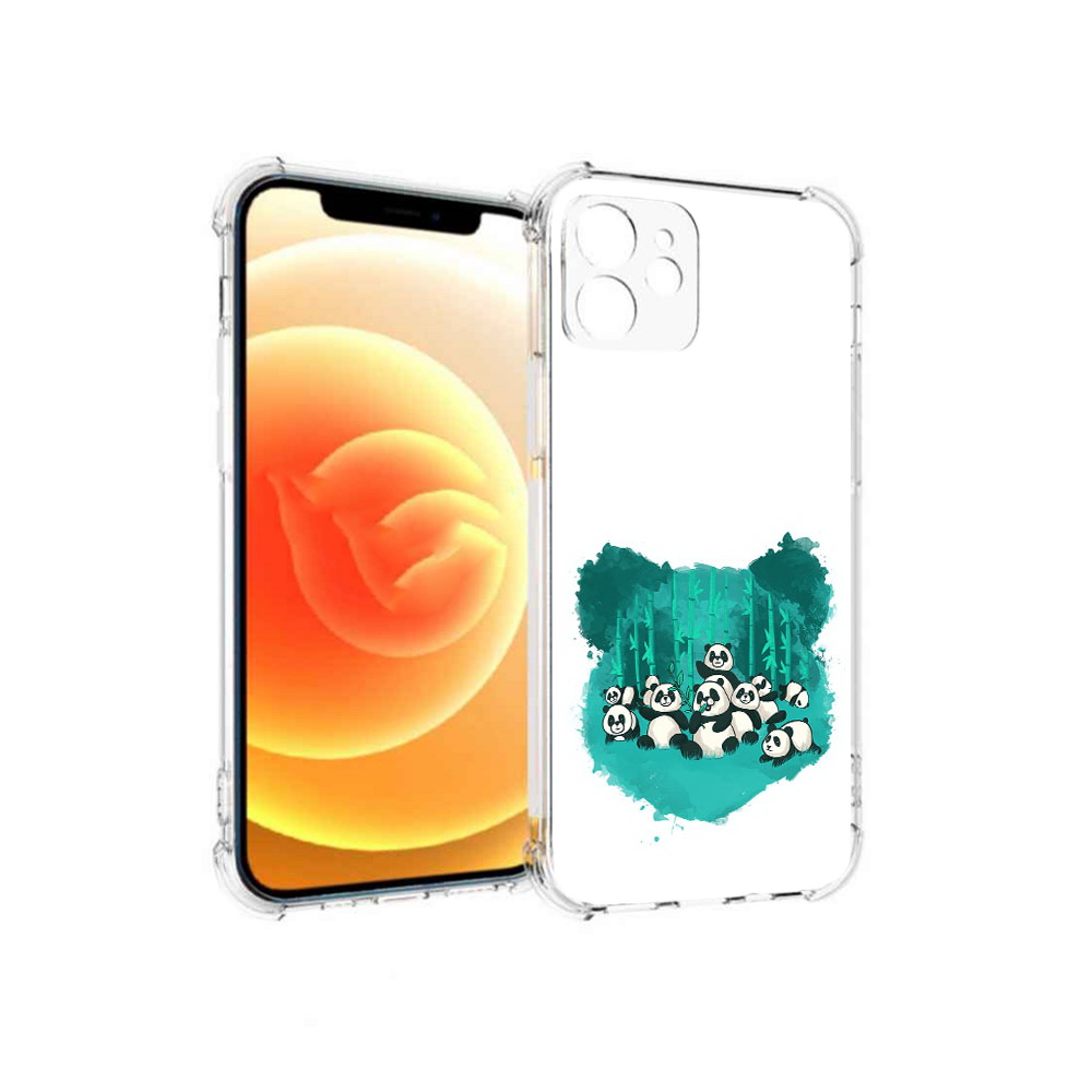 

Чехол MyPads Tocco для Apple iPhone 12 нарисованные панды (PT157543.607.508), Прозрачный, Tocco