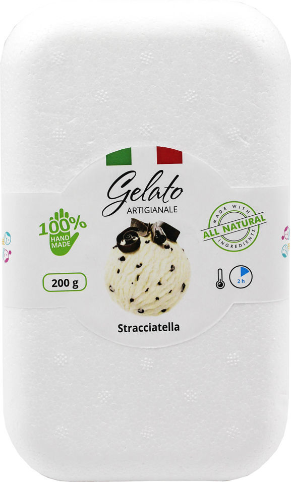 Мороженое Farinari Gelato Сливочное ремесленное Stracсiatella 8-11% 200 г