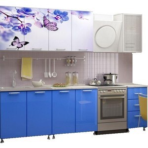 

Кухня Миф Бабочки 2,0 м с фотопечатью ЛДСП, Кухонный гарнитур_676754_Миф