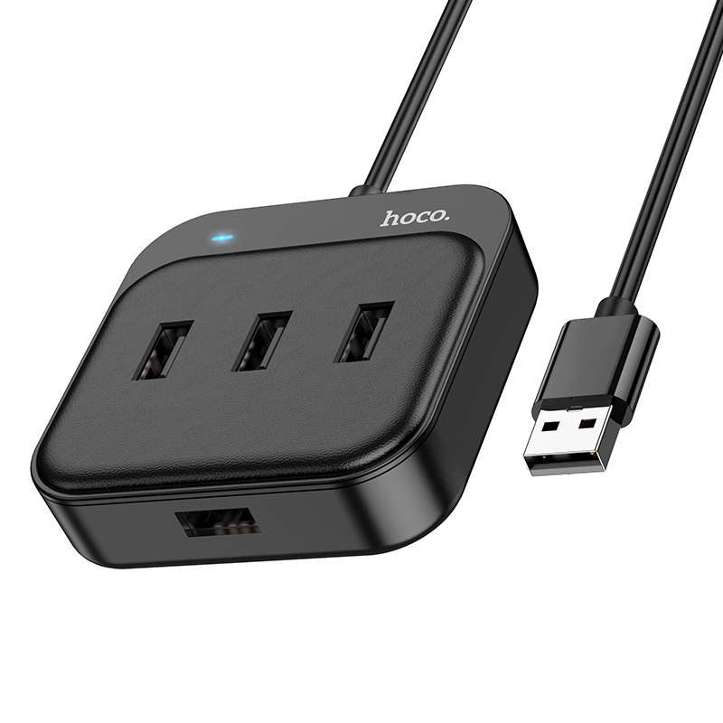 Переходник Hoco HB31 USB - USB 1.2м черный