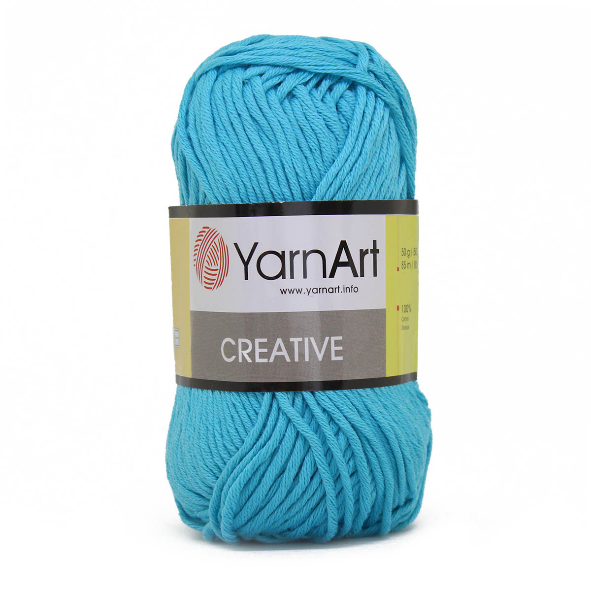 

Пряжа YarnArt Creative 50г, 85м (100% хлопок) (247 бирюза), 5 мотков, Бирюзовый, Creative