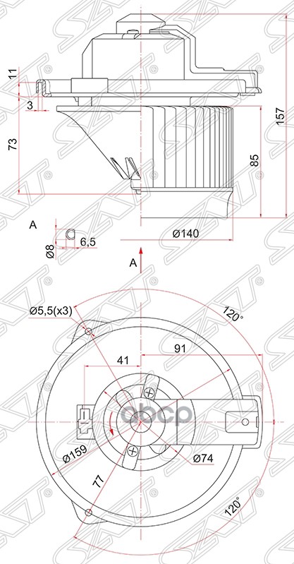 

Мотор Отопителя Салона Honda Fit/Jazz/City 01- Sat арт. ST-79310-SAA-003