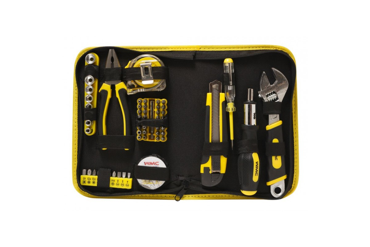 фото Набор инструментов 61 предмет слесарно-монтажный 1/4 dr 5-13мм wmc tools