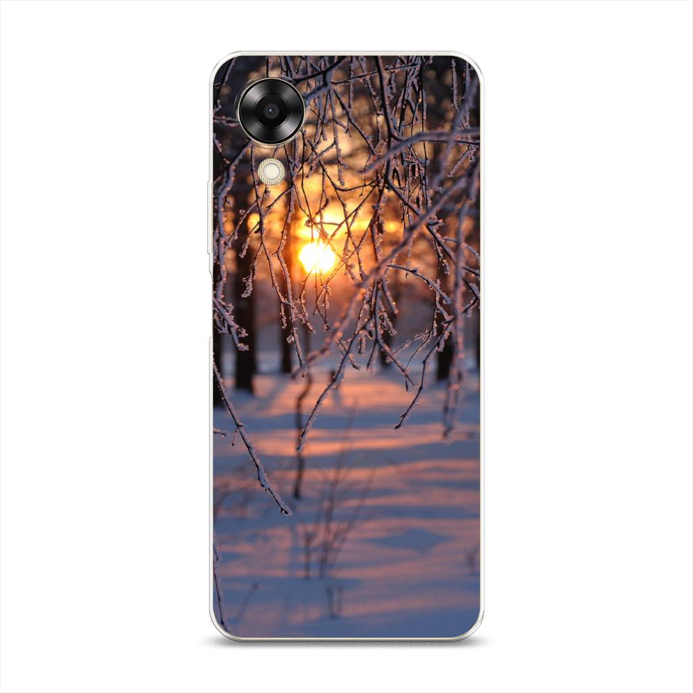 

Чехол на Oppo A17K "Зима 7", Оранжевый;розовый;черный, 2512850-2