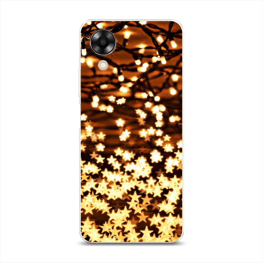 

Чехол на Oppo A17K "Новогодняя гирлянда", Золотистый, 2512850-5