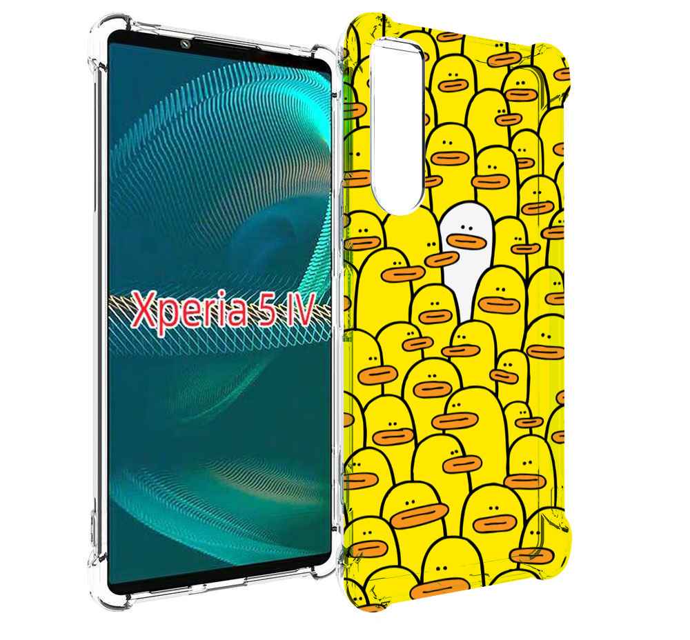 

Чехол MyPads белый среди желтых для Sony Xperia 5 IV (5-4), Прозрачный, Tocco