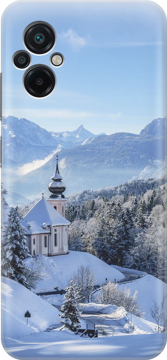 

Силиконовый чехол на Xiaomi Poco M5 "Заснеженные горы", Голубой;синий, 15145