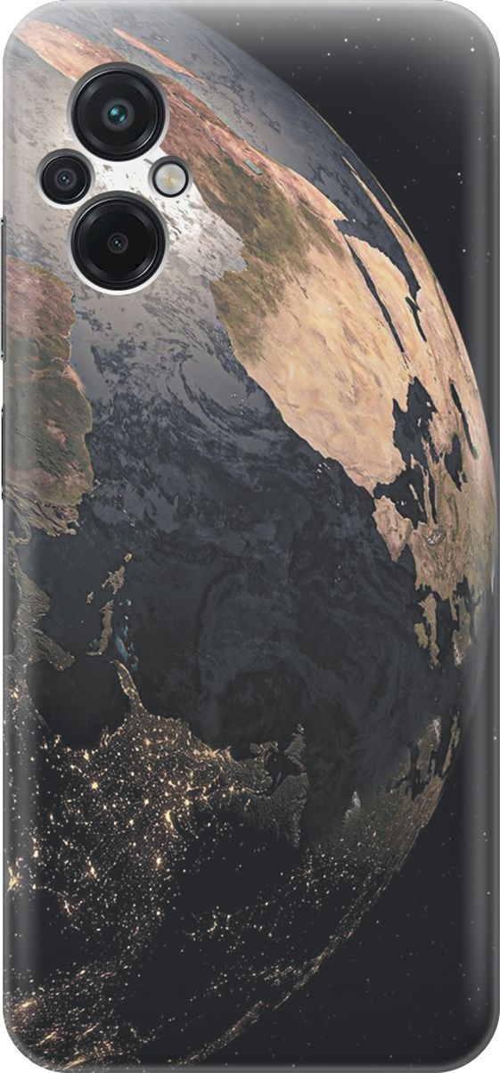 

Силиконовый чехол на Xiaomi Poco M5 "Земля", Розовый;синий, 15144