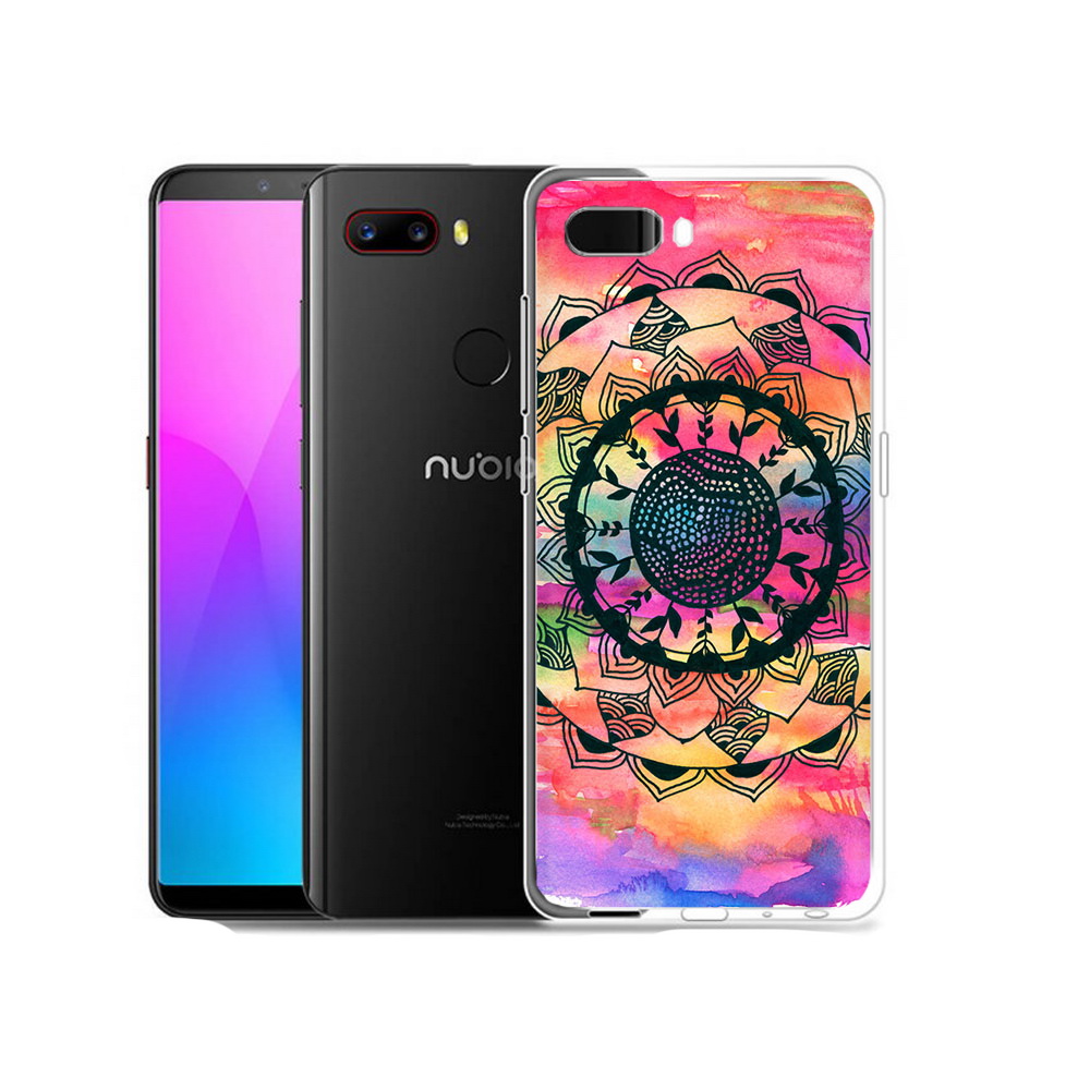 

Чехол MyPads Tocco для ZTE Nubia Z18 яркая абстракция круглый цветок (PT115657.463.704), Прозрачный, Tocco