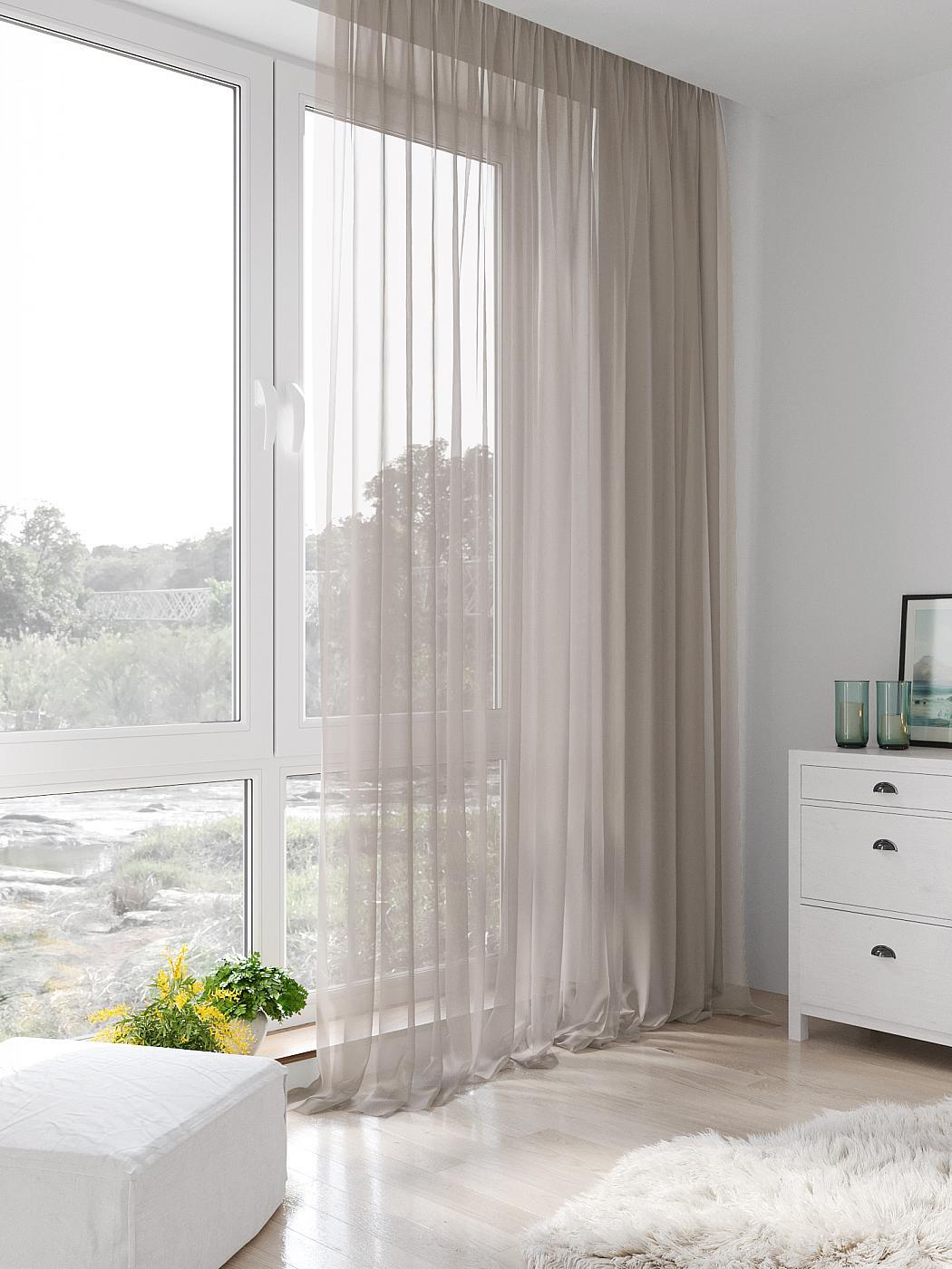 

Тюль для комнаты AT HOME / Вуаль 600х290 см / Абика (серый), 123872