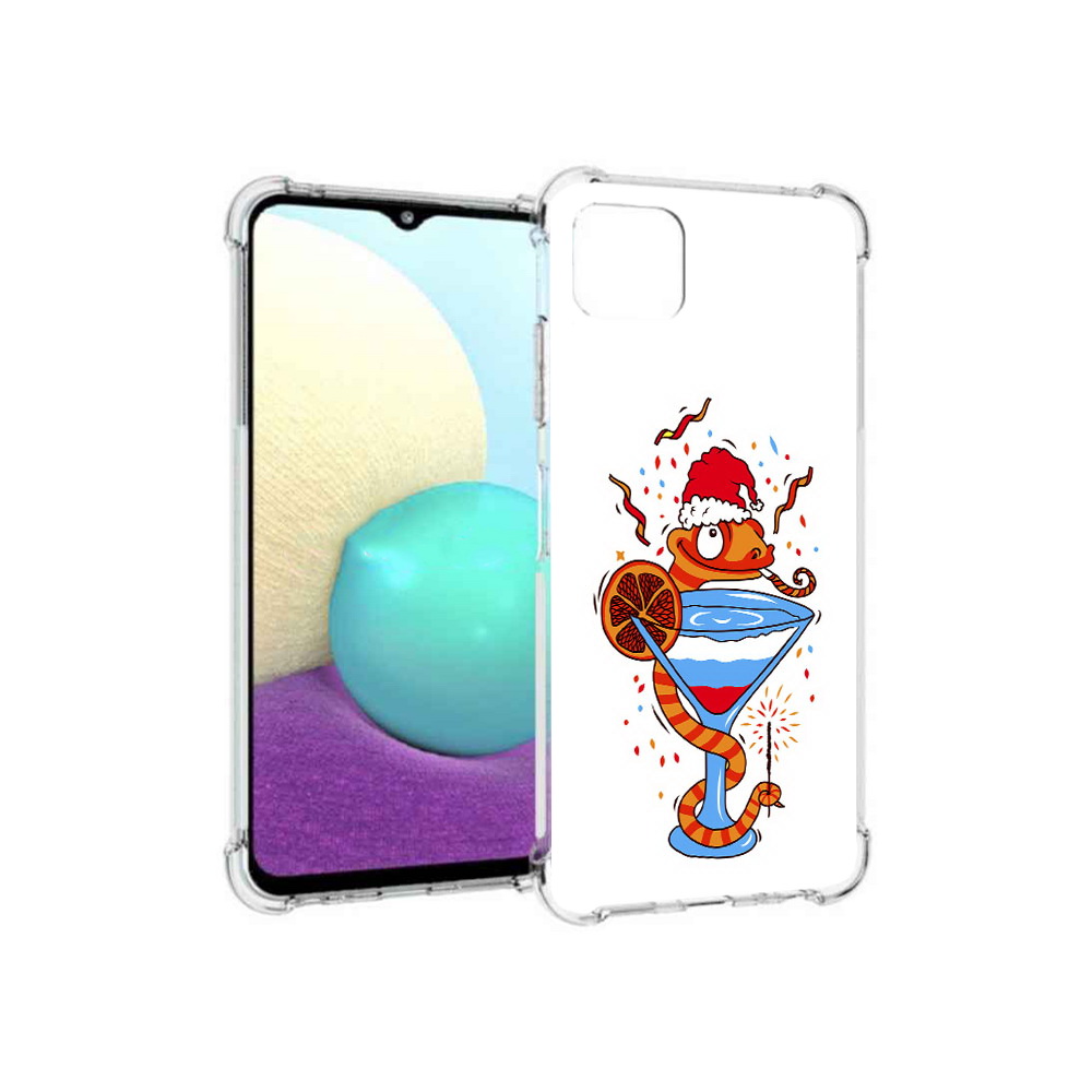 

Чехол MyPads Tocco для Samsung Galaxy A22s 5G змейка (PT226906.544.364), Прозрачный, Tocco
