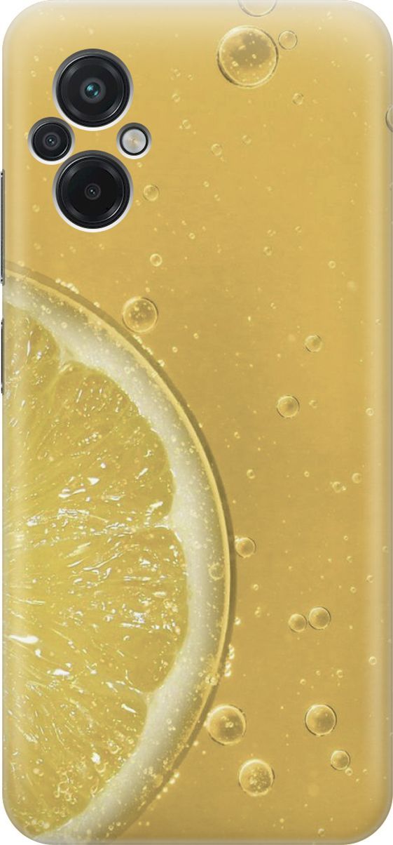 

Силиконовый чехол на Xiaomi Poco M5 "Лимонад", Белый;желтый, 15133