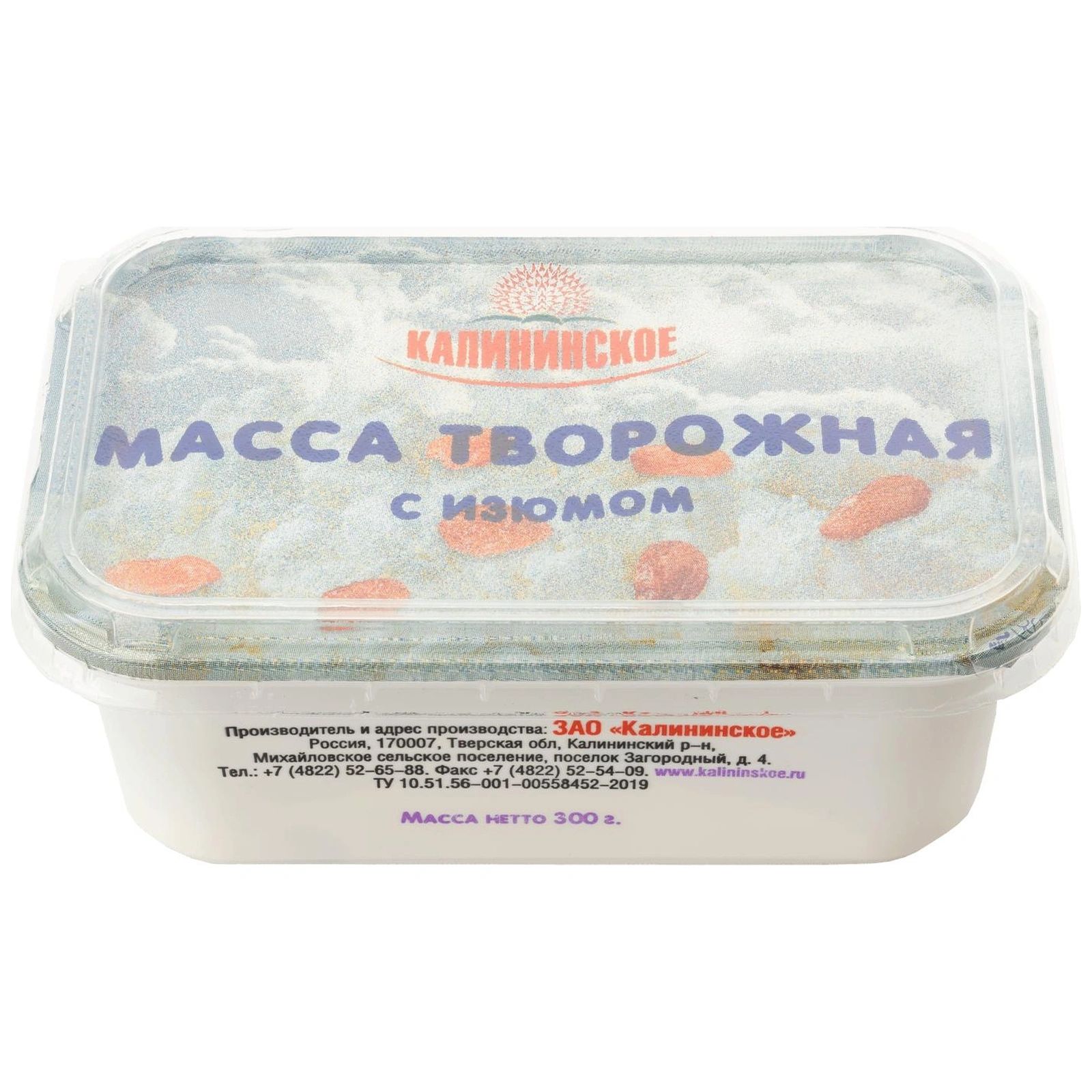 Творожная масса Калачево с изюмом 23% 300 г