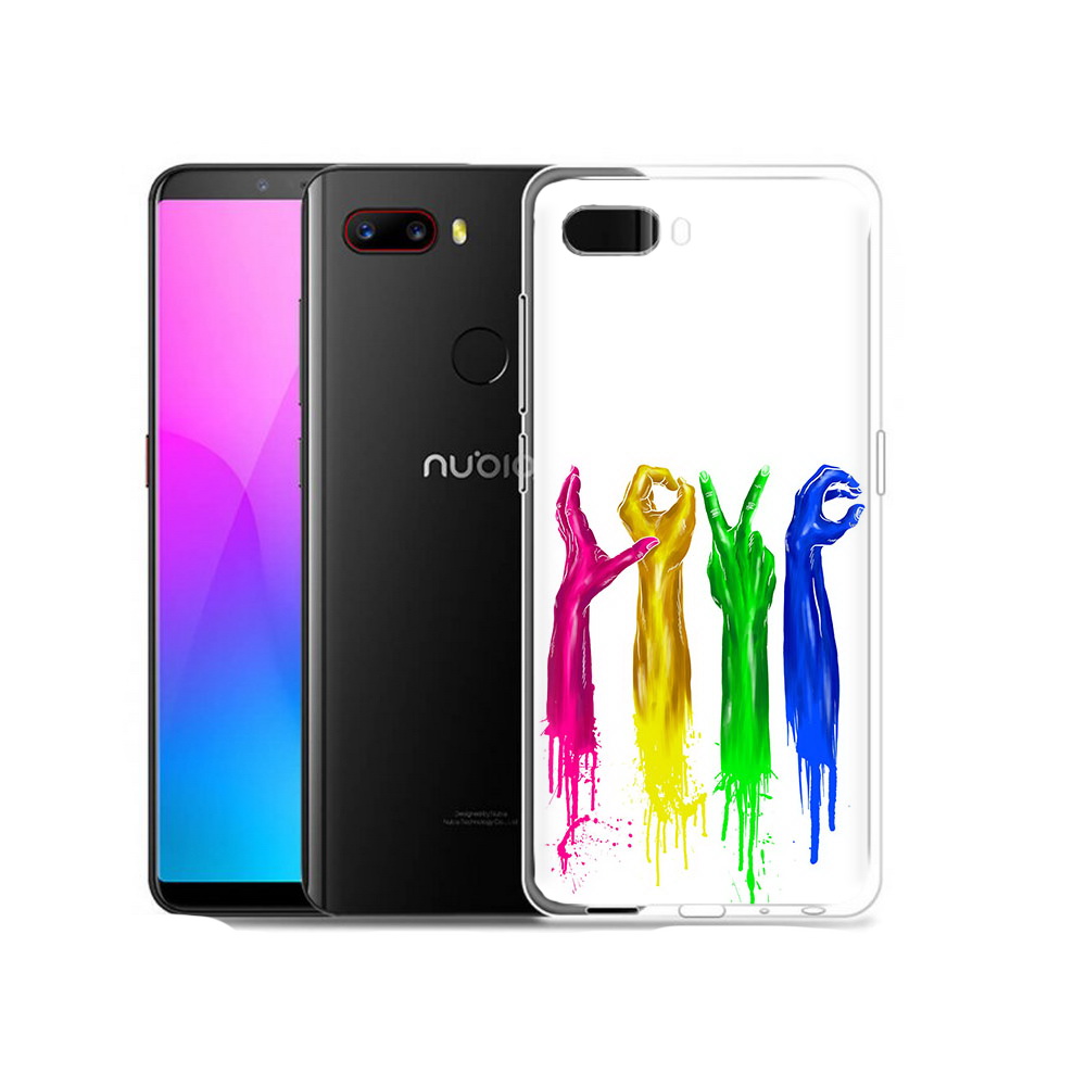 

Чехол MyPads Tocco для ZTE Nubia Z18 яркие руки love (PT115657.463.707), Прозрачный, Tocco