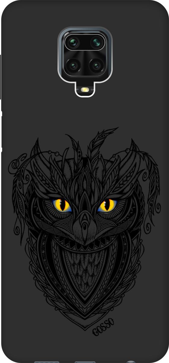 

Чехол на Xiaomi Redmi Note 9s "Grand Owl" черный, Черный;голубой, 648