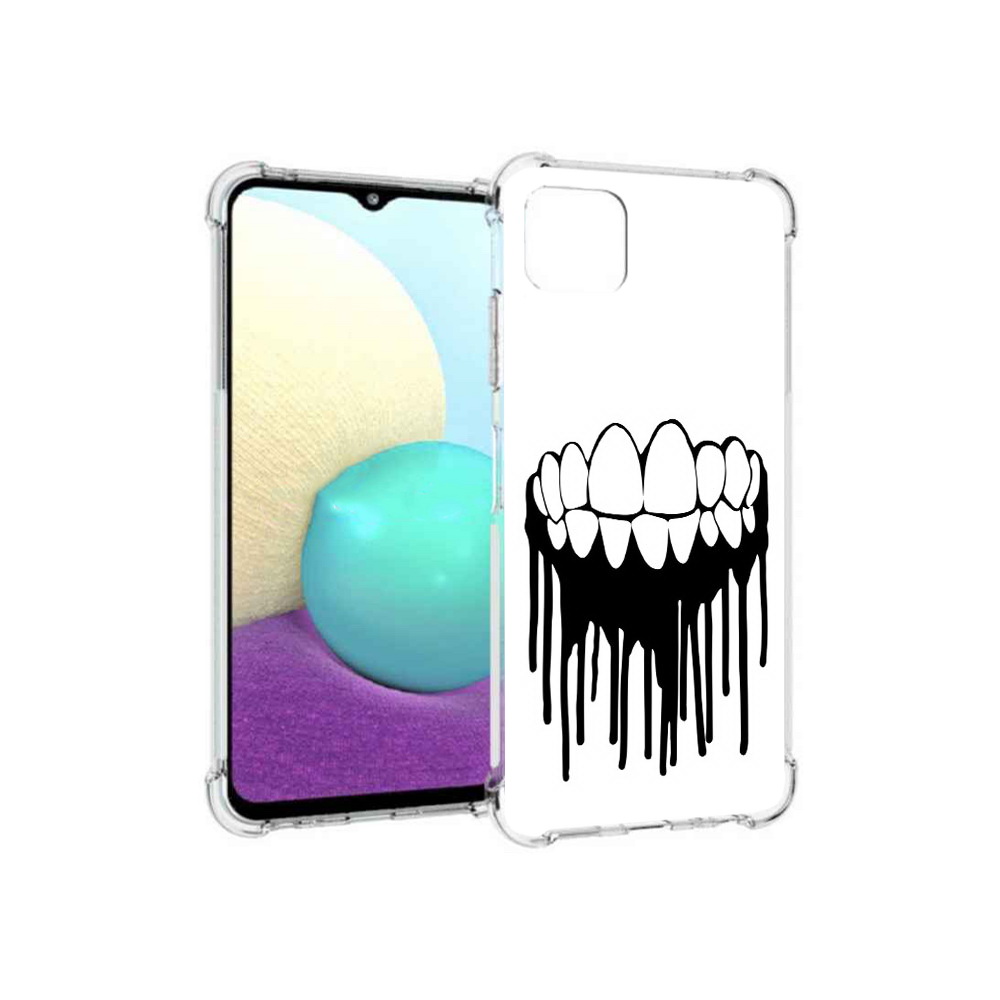 

Чехол MyPads Tocco для Samsung Galaxy A22s 5G зубы (PT226906.544.372), Прозрачный, Tocco